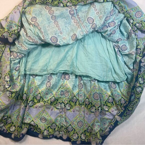 Take Two Vintage Bohemian Floral Midi Skirt Size 1X - Picture 9 of 12